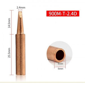 [Sét 5 Mũi Hàn Đồng] Chất Lượng Cao Dùng Cho Mỏ Hàn Tq936,908S,HAKKO936...(2.4d)