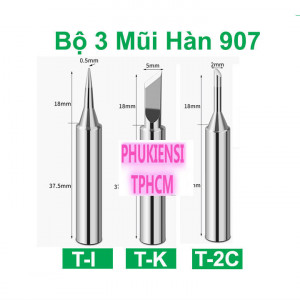 Combo 3 Mũi Hàn 900M T-K, T-I, T-IS (Dành Cho Tay Hàn Của Trạm Hàn Hakko)